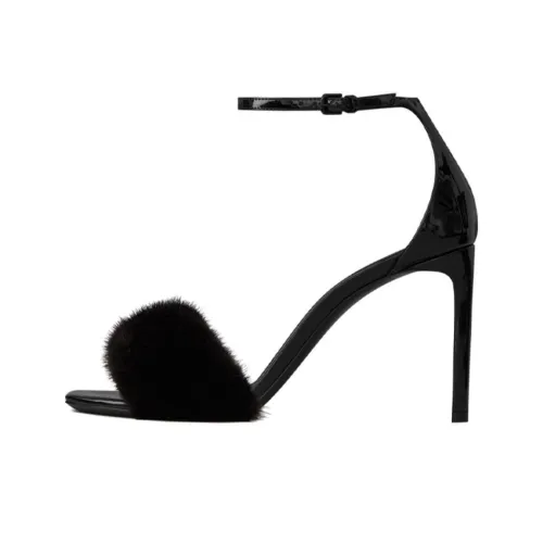 SAINT LAURENT Амбер Узкий каблук Высокие каблуки 9 см Женские Черный