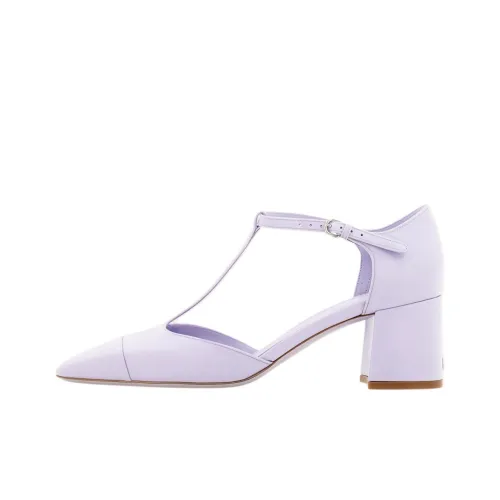 Ferragamo Грубый каблук Высокие каблуки Женские Фиолетовый