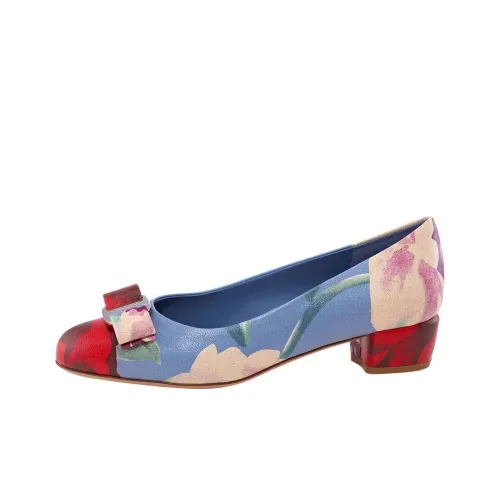 Ferragamo Vara Высокие каблуки Красный синий Женские