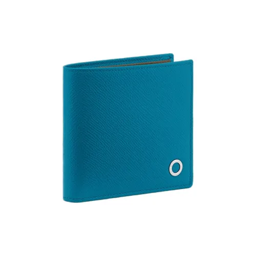 BVLGARI Кошелек из телячьей кожи мужской синий