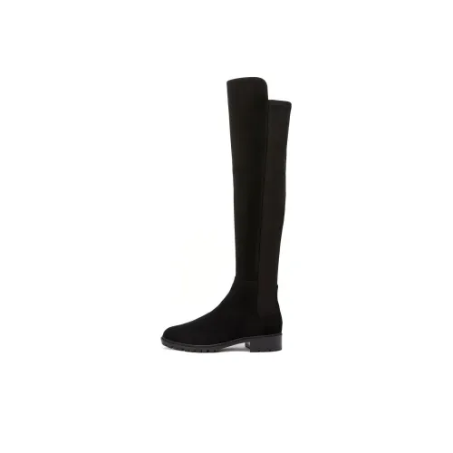 Stuart Weitzman 5050 Колено Высокие сапоги Черный Frosted Женские