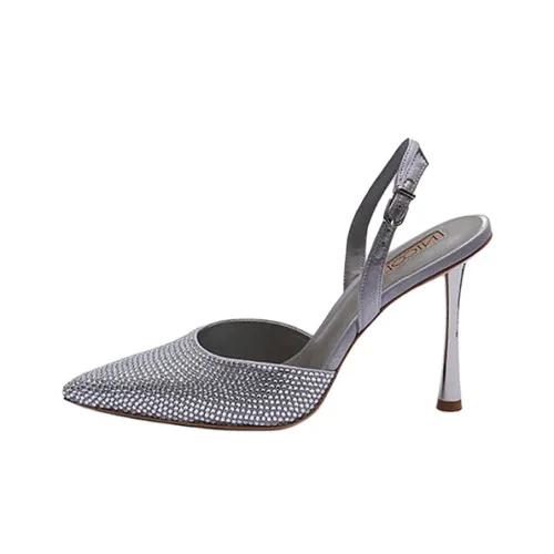 NICOLI Louise Низкий каблук Высокие каблуки 10 см Женские Серебристый