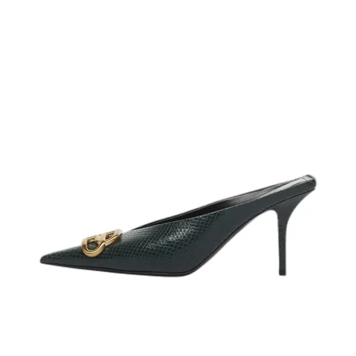 Balenciaga Knife Узкий каблук Высокие каблуки 8 см Женские Черный Зеленый