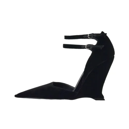 FERRAGAMO Клиновидный каблук Высокие каблуки 10,5 см Женские Черный