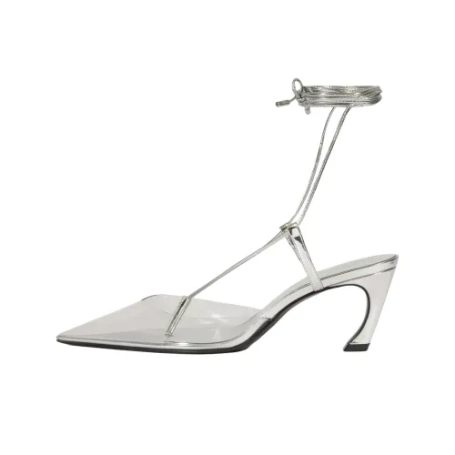 Schutz Elyra Нестандартный каблук Высокие каблуки 7,2 см Женские Серебряные