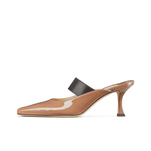 Jimmy Choo Saffi 70 Узкий каблук Высокие каблуки 7 см Женские Темно-бежевый