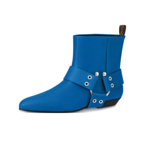 LOUIS VUITTON Rhapsody Ankle Длина Ботинки Женские Синие