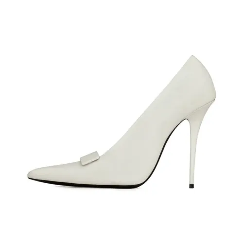 SAINT LAURENT Узкий каблук Высокие каблуки 11 см Женские Белые