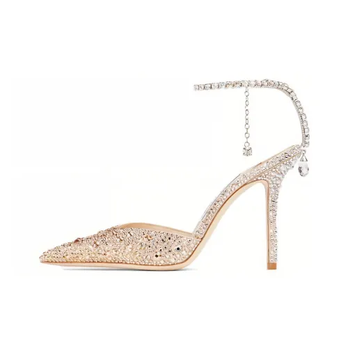 Jimmy Choo Saeda Низкий каблук Высокий каблук 8 см Женский Золотой