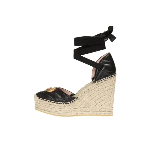 GUCCI Клин-кабл Платформа Обувь Женская Черная