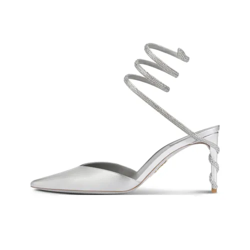RENE CAOVILLA Margot Узкий каблук Высокие каблуки 8 см Женские Серебристый