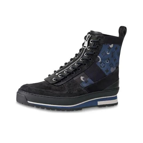 LOUIS VUITTON Harlem Короткий Мартин Ботинок Мужской Армейский Синий