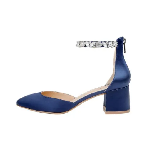 Badgley Mischka Cathleen Грубый каблук Высокие каблуки Женские Морской синий