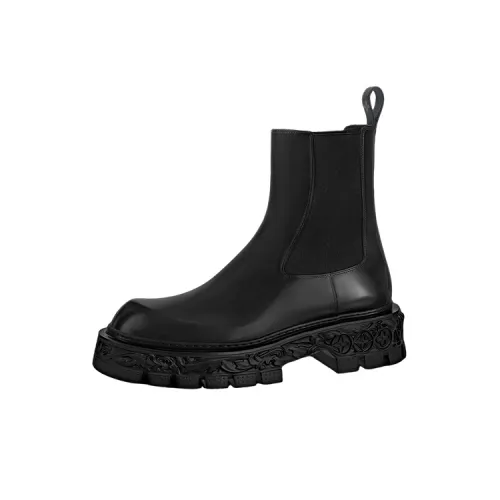 LOUIS VUITTON Барокко Короткий Челси Мужской Черный