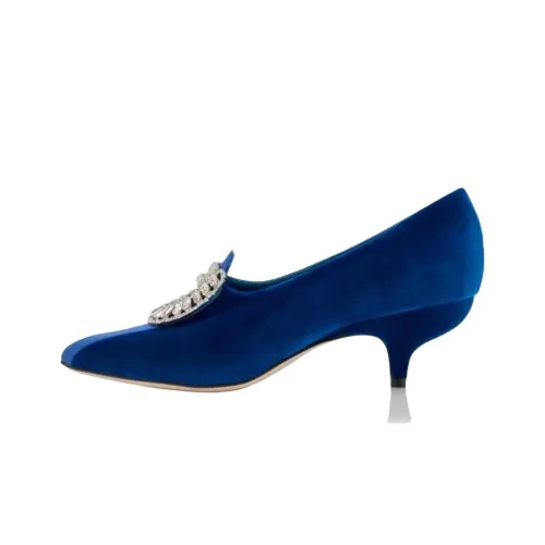 MANOLO BLAHNIK Узкий каблук Высокие каблуки 5 см Женские Синий