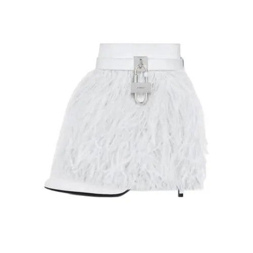 Givenchy Shark Lock Ботильоны 9,4CM Женские Белые