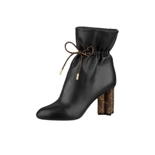 LOUIS VUITTON Silhouette Monogram Booties Women's Black LOUIS VUITTON LOUIS VUITTON Силуэт Монограмма Ботильоны Женские Черный