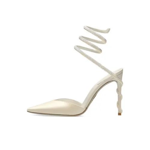 RENE CAOVILLA Sandalen Узкий каблук Высокие каблуки 10 см Женские Слоновая кость