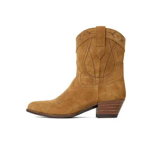 CELINE Western Knee-High Boots Женские Сигарный Умбра