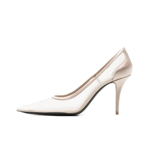 SAINT LAURENT Узкий каблук Высокие каблуки 8 см Женские Белые