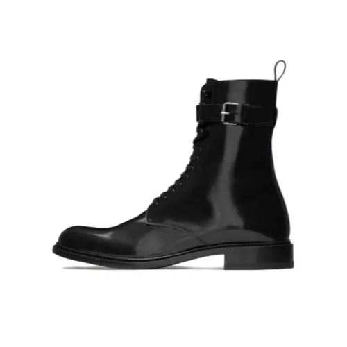 SAINT LAURENT Army Ботильоны с шнуровкой 2 см Мужской Черный