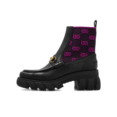 GUCCI Ботильоны Женские Черный Фиолетовый