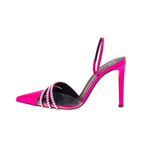 Giuseppe Zanotti GZ Satin POINT Высокие каблуки 11 см Женские Розовый