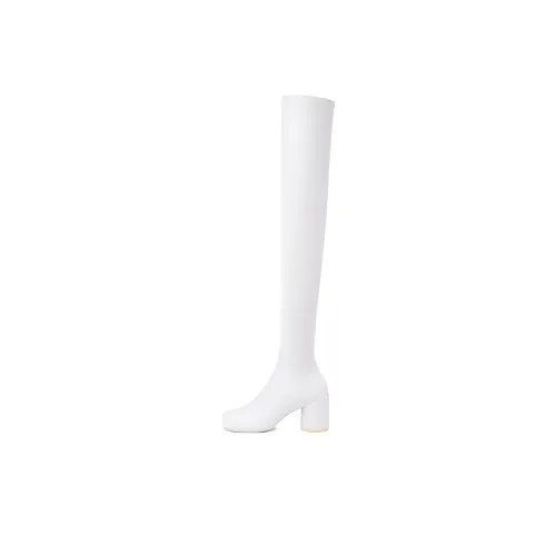 MM6 MAISON MARGIELA Anatomic Over The Knee Botинки 7 см Женские Белые