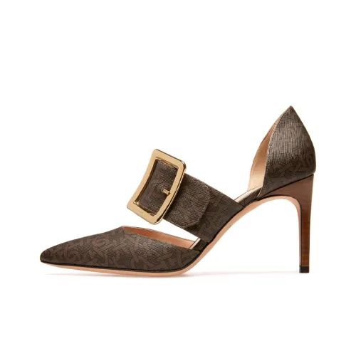 BALLY TPU Узкий каблук Высокие каблуки Женские Коричневый