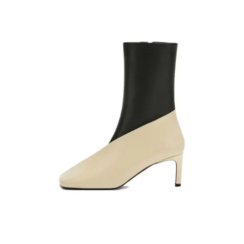 JIL SANDER Ботильоны Бежево-черные Женские