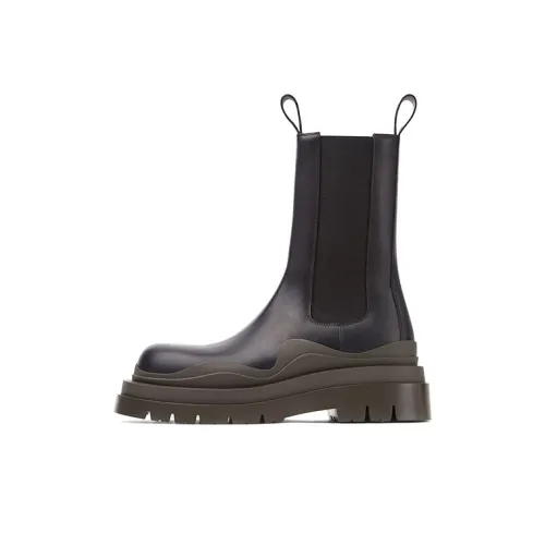 Bottega Veneta Tire Chelsea Ботинки Мужские Черный Умбра