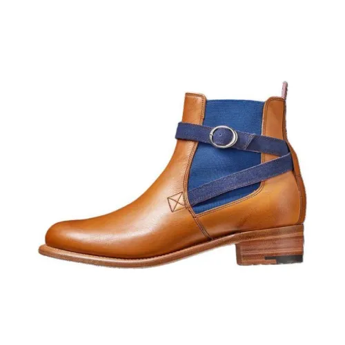 BARKER Alexandra Короткий Челси Женские Коричнево-синие