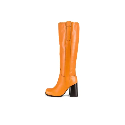 FREE PEOPLE Колено Высокие сапоги 9 см Женские Апельсин