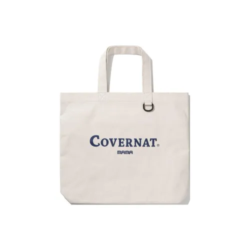 COVERNAT MAMA Коллаборация Хлопок Тоут Сумка Сумка для покупок Сумка Унисекс Айвори