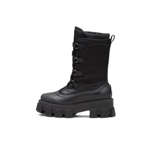 PRADA Monolith Martin Boot Женские Черный