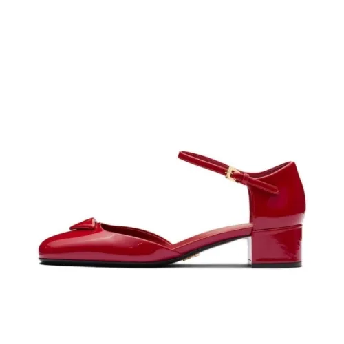 PRADA Высокие каблуки Вишнево-красный Женские
