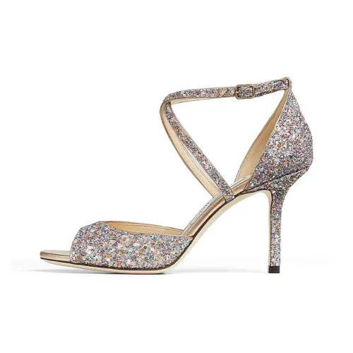 Jimmy Choo Emsy 85 Узкий каблук Высокие каблуки 8,5 см Женские Серебряный