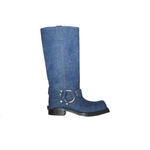 Acne Studios Колено Высокие сапоги 3,5 см Женские Синий