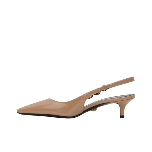 VERSACE Узкий каблук Высокие каблуки 3,8 см Женские Умбра