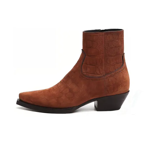 SAINT LAURENT Wyatt Ботильоны Женские Коричневый