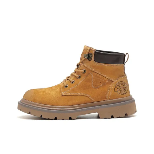 JOSINY Короткий Рабочий стиль Желтый Ботинки Мужской Желтый