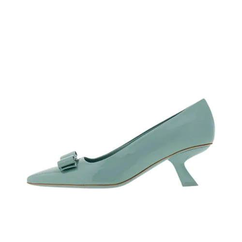 Ferragamo Vara Высокие каблуки Светло-оливковый Зеленый Женские