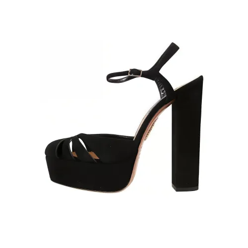 AQUAZZURA Грубый каблук Высокие каблуки 14 см Женские Черный