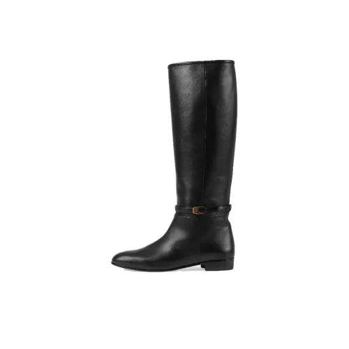 GUCCI Женские высокие сапоги на колено черные