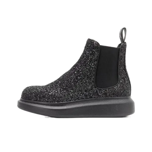 Alexander McQueen Короткий Челси Женские Черный