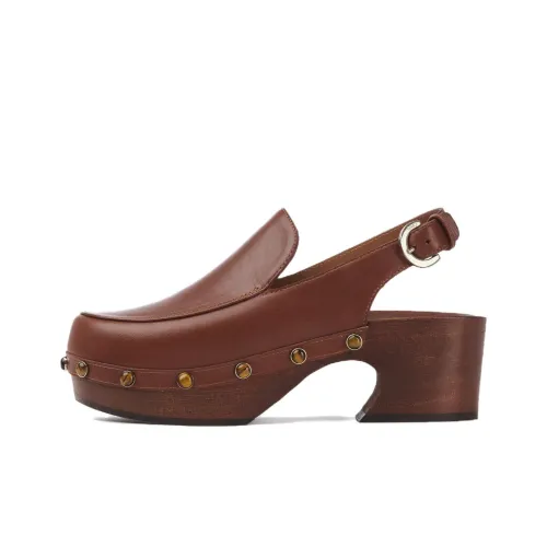 Chloe Грубый каблук Высокие каблуки 6 см Женские Коричневый