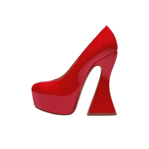 Maison Margiela Эскиз Грубый каблук Высокие каблуки 15 см Женские Красный