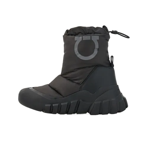 FERRAGAMO Короткие Сноубутсы Мужские Черные