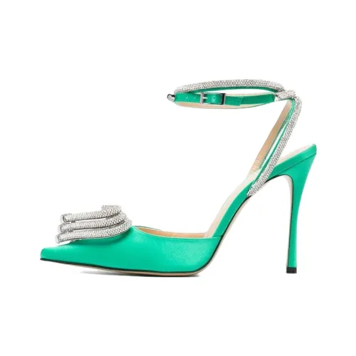 MACH MACH Triple Heart Низкий каблук Высокий каблук Женский Ярко-зеленый