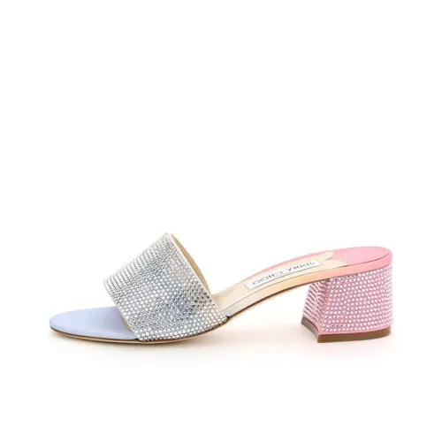 Jimmy Choo Квадратный каблук Слипоны 4,5 см Женские Радужный